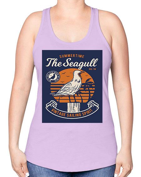 seagul bird 67# - birds -Racerback Tank