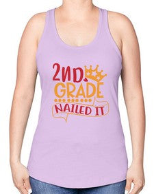 second grade nailed it 828# - second grade -Racerback Tank