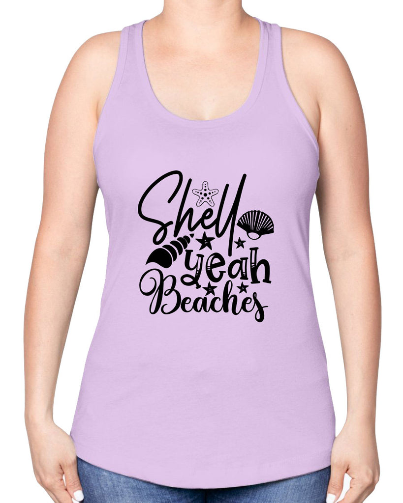 shell yeah beaches Style 75# - summer -Racerback Tank
