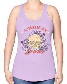 skullrose 1070# - skull and bones -Racerback Tank