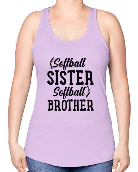 softball sister softball brother 2273# - softball -Racerback Tank