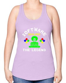 software developer the legend 16# - computer -Racerback Tank