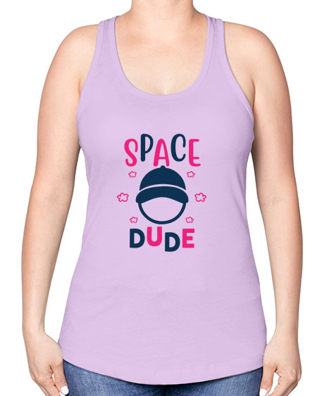 space dude 15# - space -Racerback Tank