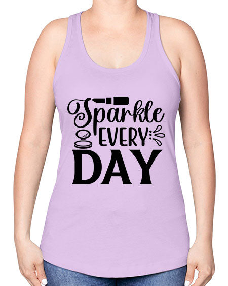 sparkle every day 18# - beauty - fashion -Racerback Tank