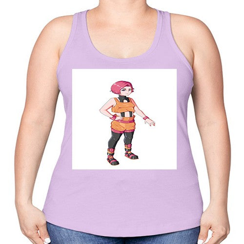 street girl wear orange outfit16# - anime -Racerback Tank