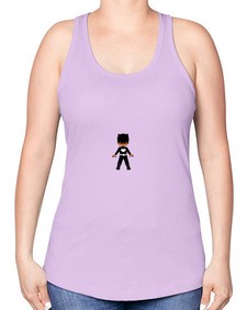 super kid 8# - black boys or men -Racerback Tank