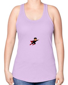 super kid 9# - black boys or men -Racerback Tank