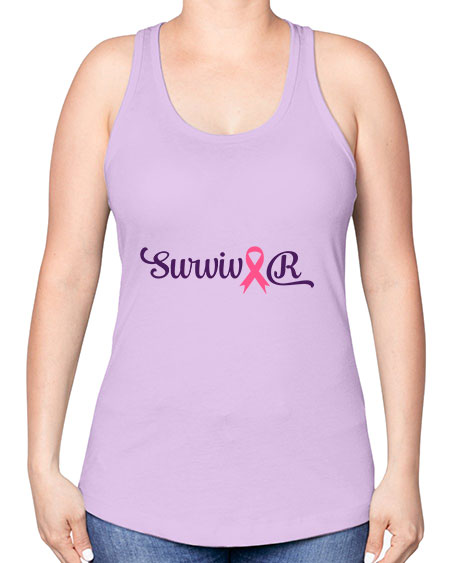 survivor 251# - breast cancer -Racerback Tank