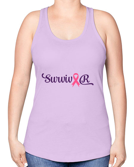 survivor Style 3# - breast cancer -Racerback Tank