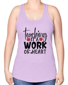 teaching it a work of heart Style 406# - teacher -Racerback Tank