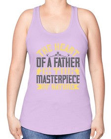 the heart of a father is the masterpiece of nature 590# - parents day -Racerback Tank