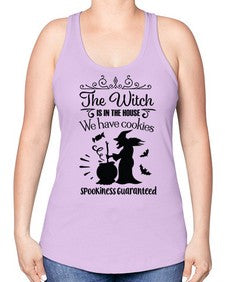 the witch is in the house sign 20# - witch -Racerback Tank
