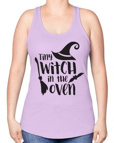 tiny witch in the oven 18# - witch -Racerback Tank