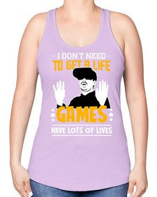 to get a life game 159# - video games -Racerback Tank