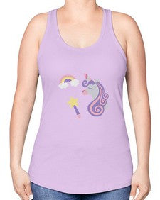 unicorn elements 455# - unicorn -Racerback Tank