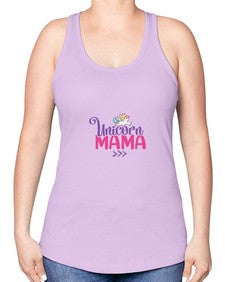 unicorn mama 472# - unicorn -Racerback Tank