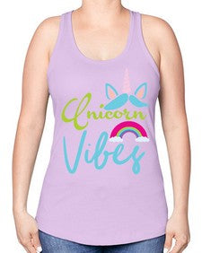 unicorn vibes 508# - unicorn -Racerback Tank