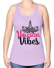 unicorn vibes 512# - unicorn -Racerback Tank