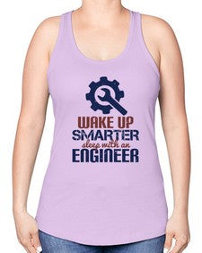 wake up smarter sleep with an engineer Style 459# - engineer -Racerback Tank