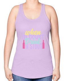 when in doubt drink a stout 465# - beer -Racerback Tank