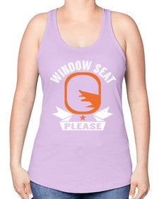 window seat please  51# - airplane -Racerback Tank