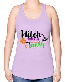 witchbetterhavecandy 12# - witch -Racerback Tank