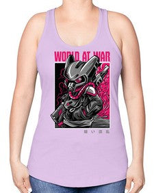 worldatwartshirtdesign 1254# - art pop art -Racerback Tank
