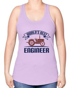 worlds best engineer Style 478# - engineer -Racerback Tank