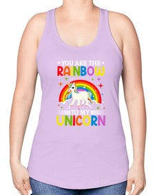 you are the rainbow to my unicorn 562# - unicorn -Racerback Tank