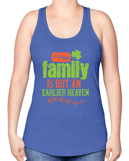 A happy family is but an earlier heaven Style 11# - kids -Racerback Tank