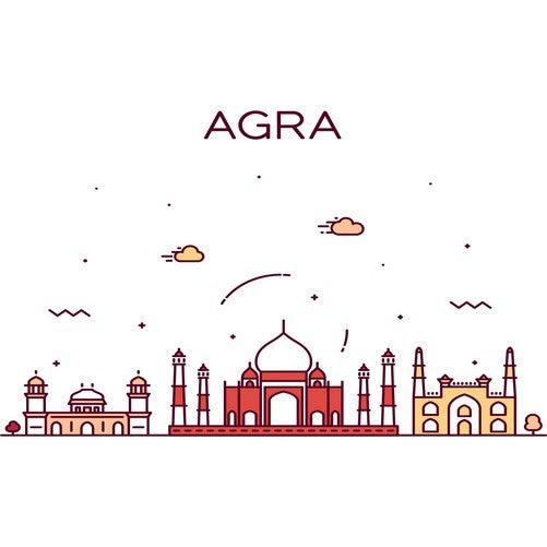 Agra 278# - cities -Racerback Tank