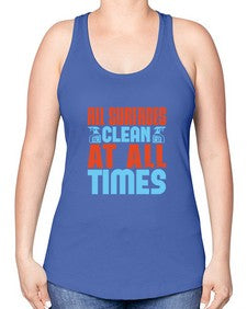 All surfaces clean at all times Style 38# - cleaner -Racerback Tank