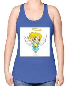 Angel 7# - cartoon general -Racerback Tank