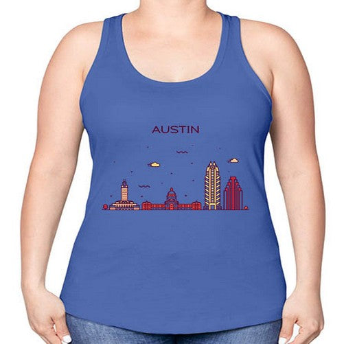 AustinTX 382# - cities -Racerback Tank