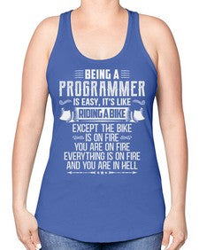 Being a Programmer 4# - computer -Racerback Tank