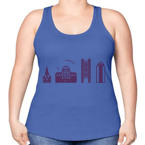 Boston 479# - cities -Racerback Tank