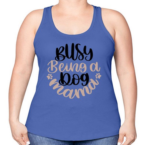 Busy Being A Dog Style 32# - dogs -Racerback Tank