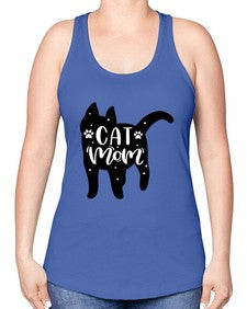 Cat Mom Style 86# - cats -Racerback Tank