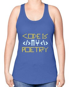Code is my poetry 21# - computer -Racerback Tank