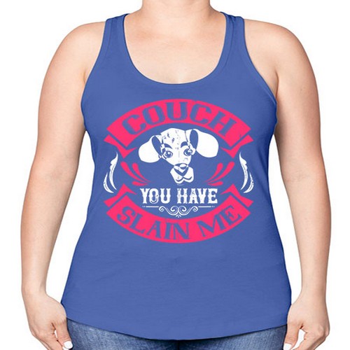 Couch You Have Slain Me Style 3# - dogs -Racerback Tank