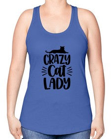 Crazy Cat Lady Style 92# - cats -Racerback Tank