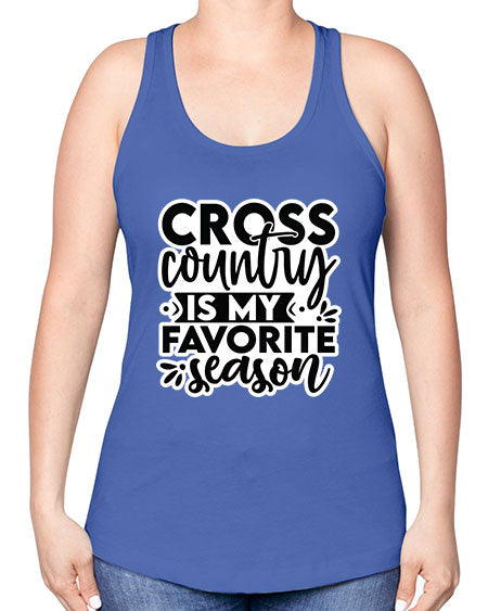 Cross country is my favorite season 7# - running -Racerback Tank