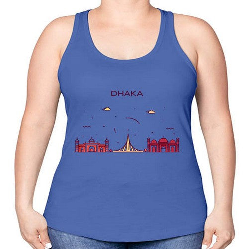 Dhaka 669# - cities -Racerback Tank