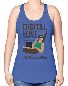 Digital Nomad Digital Creation 22# - internet -Racerback Tank