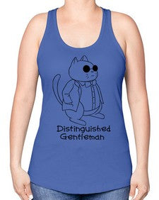 Distinguished Gentleman - cats -Racerback Tank