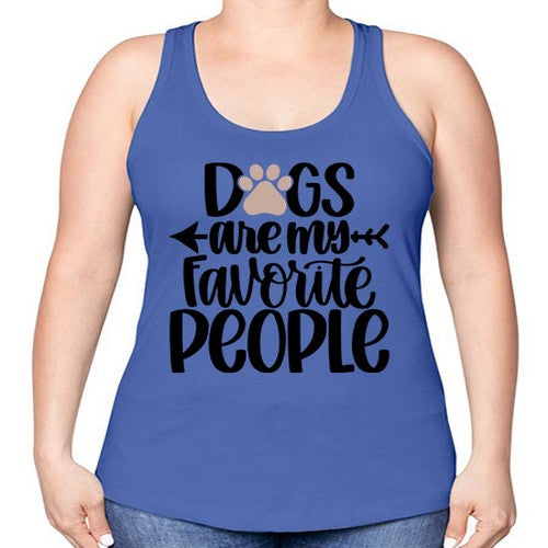 Dogs Are My Favorite People Style 22# - dogs -Racerback Tank
