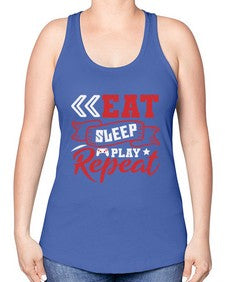 Eat Sleep Play repeat 8# - video games -Racerback Tank