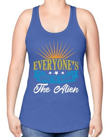 Everyones quick to blame the alien 54# - ufo -Racerback Tank