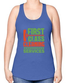 First class cleaning service Style 160# - cleaner -Racerback Tank