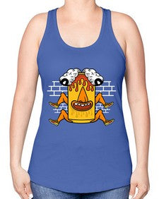 Fuck the weekend 128# - cartoon general -Racerback Tank